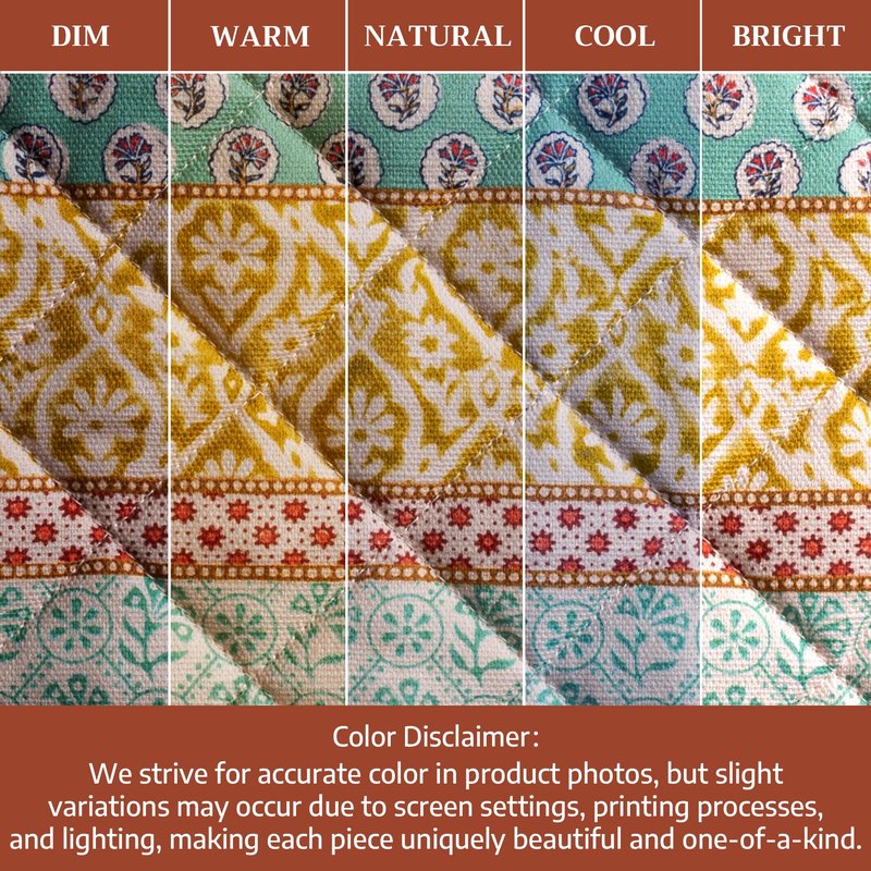 Maison d' Hermine Pot Holders 100% Cotton Heat Resistant Potholders 8" x 8" Hot Pads with Loop BBQ Cooking Baking Gifts for Mothers Day Handling Hot Pans Spring/Summer (Pack of 2, Provence)