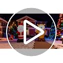 TYBEEU 4ft Inflatable Santa Claus with LEDs - Auto Blow Up Holiday Decor