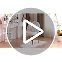 Plush Vanity Chair with Backrest and Pillow for Makeup Desk