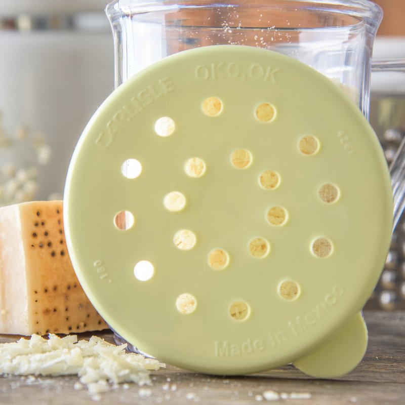 Carlisle FoodService Products 426104 Polyethylene Cheese Dredge Lid Only, 3.12" Diameter, Yellow (Case of 12)