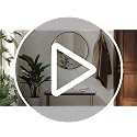 30-Inch Round Wall Mirror with Matte Black Metal Frame for Bathroom Vanity