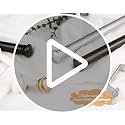 Adjustable Curtain Rod 32-58 Inch, Heavy Duty Drapery Rod, Black