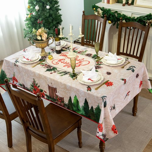 LOSIVISHE Halloween Tablecloth Waterproof – Spooky Pumpkin Design, Purple Table Cover for Halloween Party Decorations, Washable Spillproof Table Cloth for Indoor Outdoor Use, W60 x L102 in