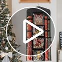 Double-Sided Hanging Wrapping Paper Organizer and Gift Bag Storage Holder