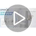 12 Pack Self-Adhesive Curtain Rod Holders, No-Drill Adjustable Hooks