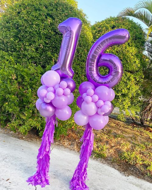 40-Inch Purple Number Balloons by [Brand Name] - Perfect for 2nd, 12th, and 21st Birthday Celebrations