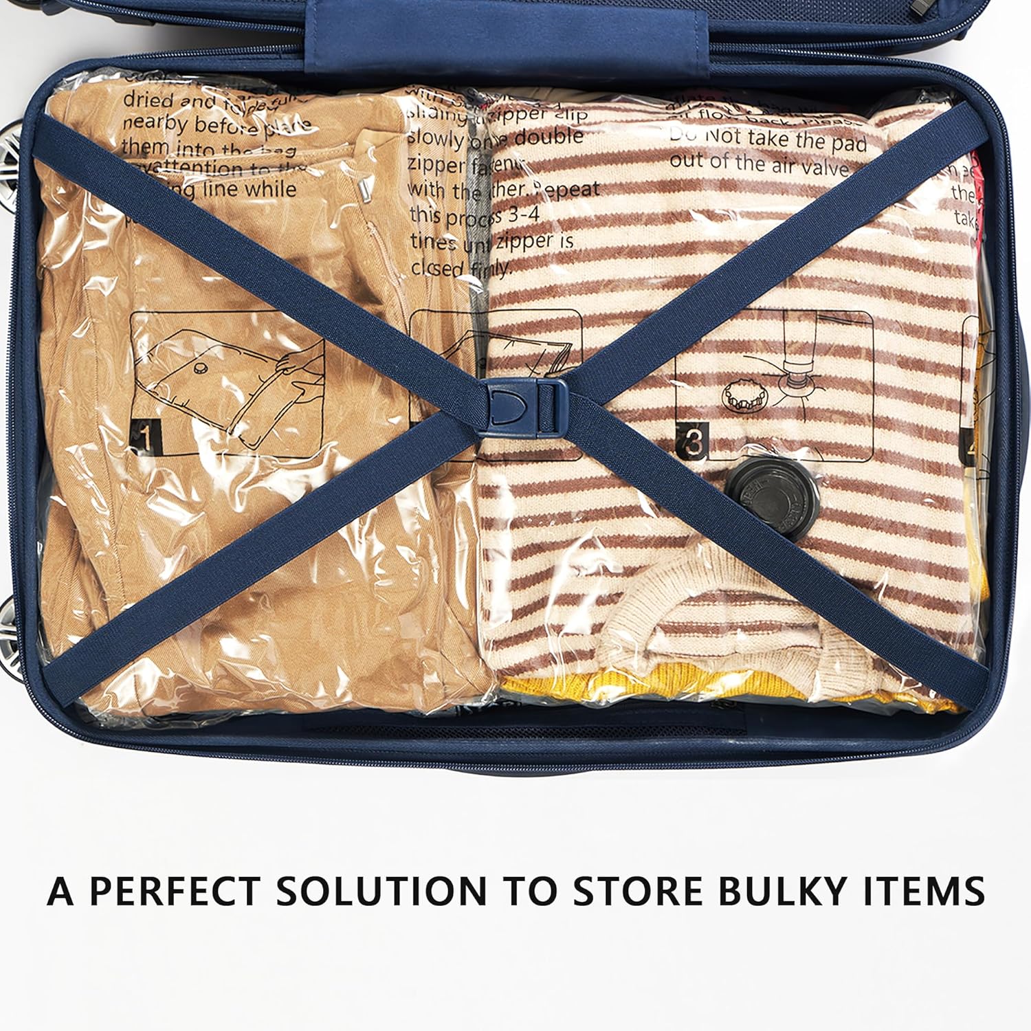 Skiennix Vacuum Storage Bags - Electric Pump Compression Packing for Travel | 28 Combo Set for Clothes & Bedding