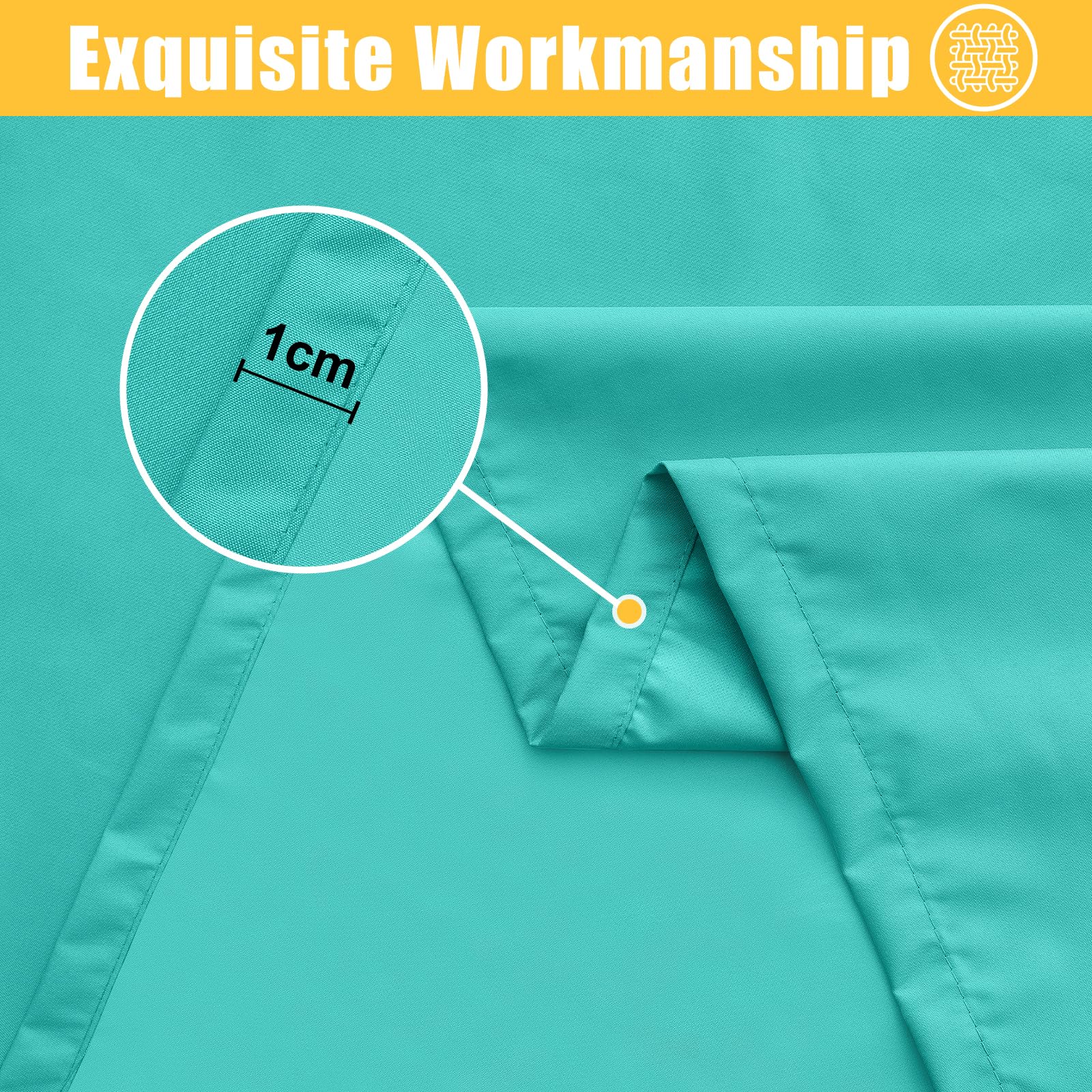 Spotjoy Rectangle Table Cloth, Waterproof Elastic Fitted Tablecloth for 4 Foot Folding Tables, Washable Polyester Tablecloths for Picnic, Camping, Outdoor (Green, 24"x48")