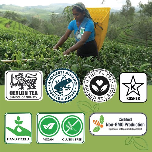 Jaf Tea - Tea Sampler Gift Set Box, 80 COUNT - 8 Tea Variety Pack - Including: Black Tea, Green Tea, Earl Grey, Fruit Teas, Peppermint Tea - 80 Tea Bags (10 of each)