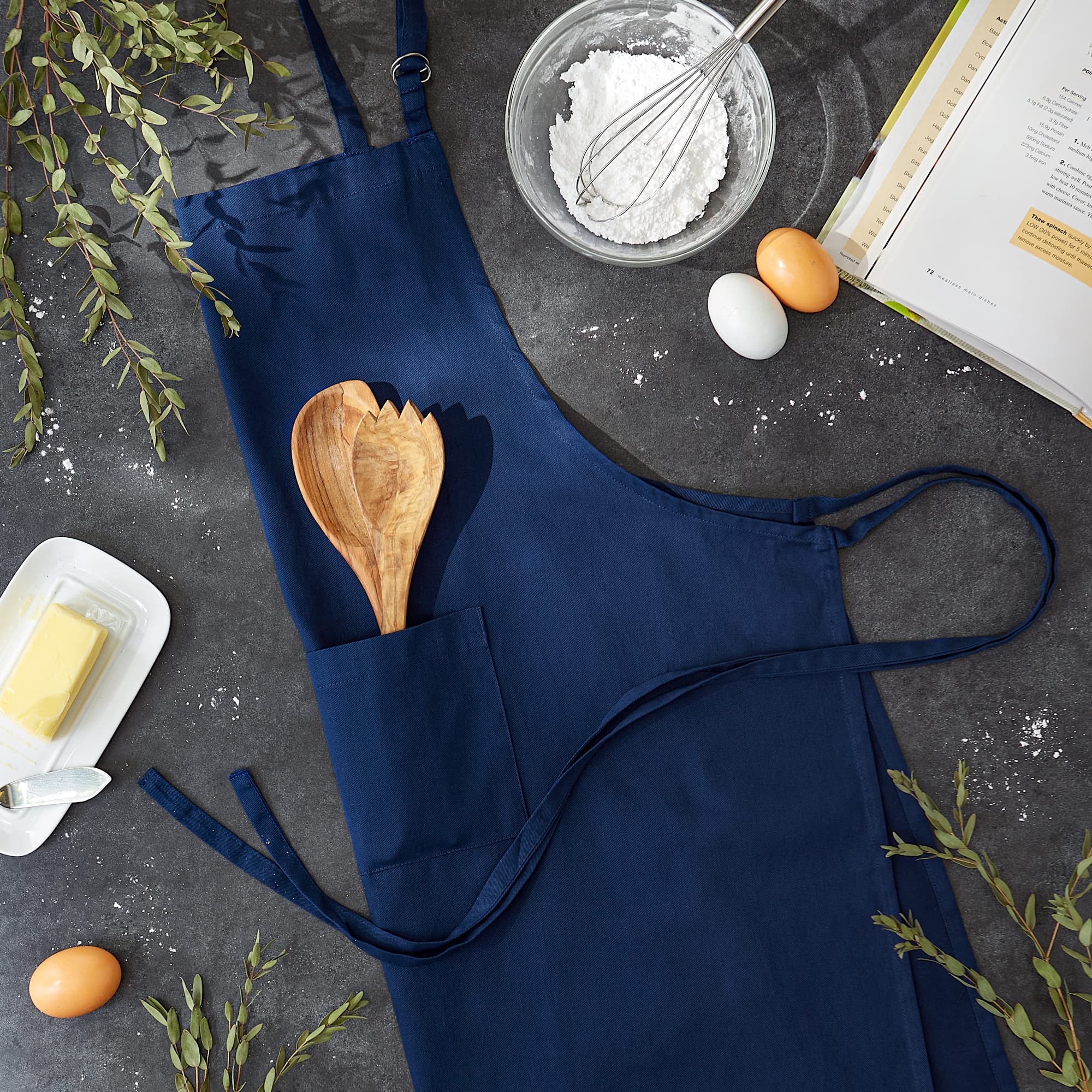 DII Everyday Basic Kitchen Collection, Chef Apron, Nautical Blue