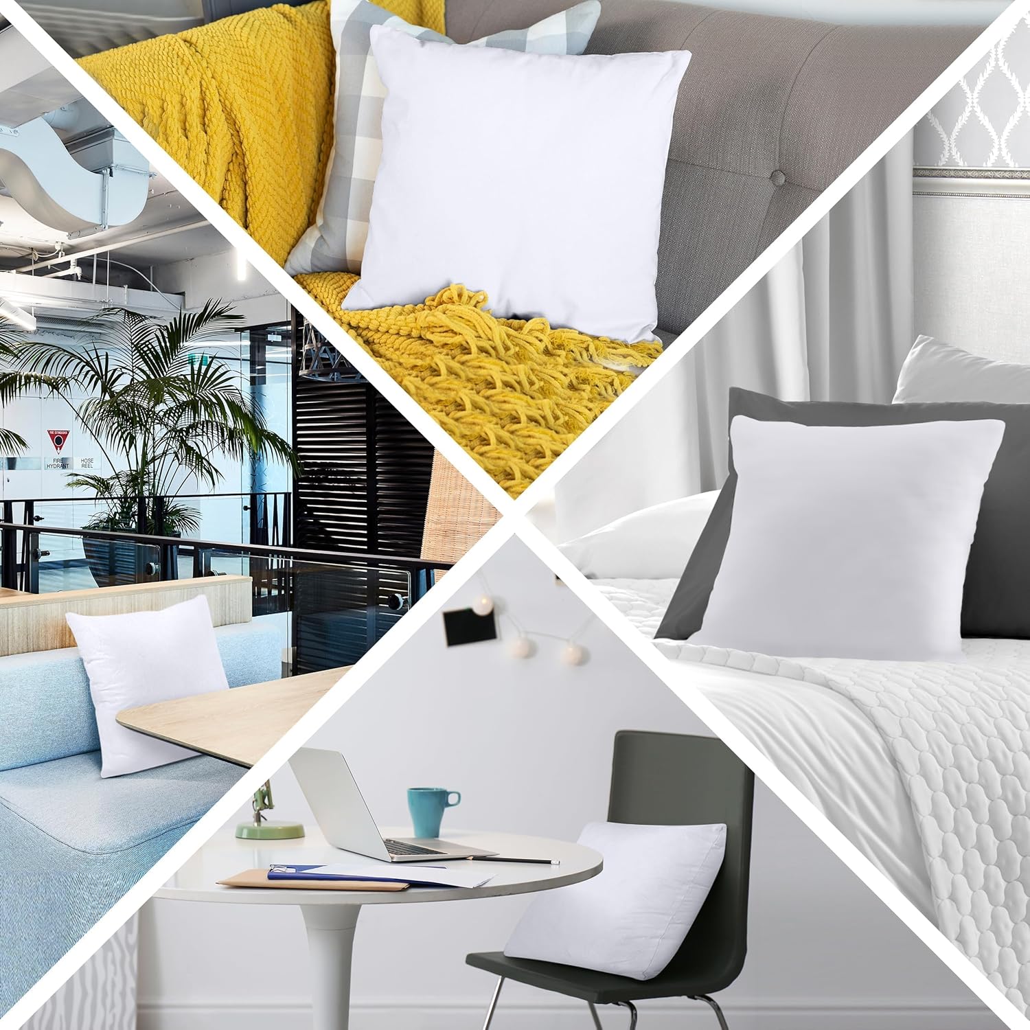 Utopia Bedding Throw Pillow - Fluffy Down Alternative Cushion for Bed & Sofa | 26 x 26 Inches, White