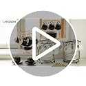 LYEOBOH White Espresso Cups with Saucers Set, Metal Stand & Spoons - A-White