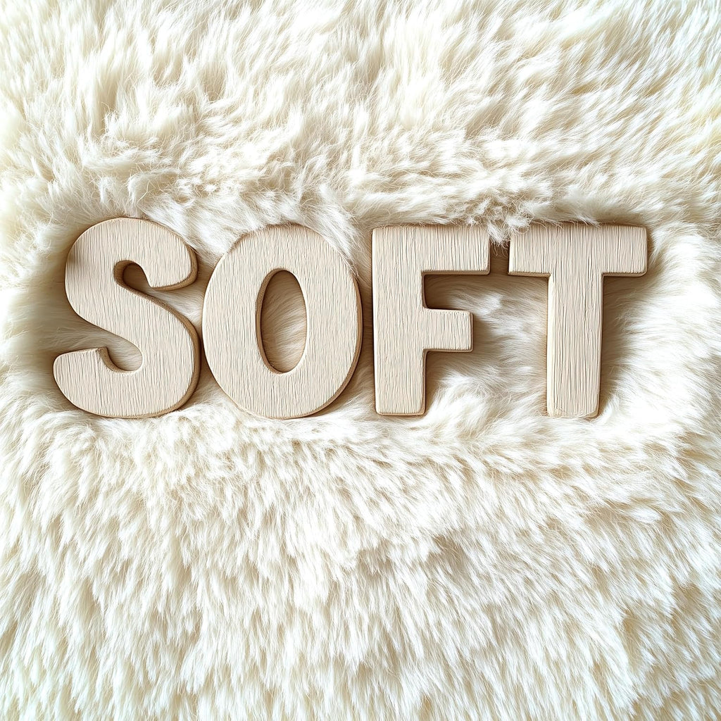OLANLY Large Area Rug - Soft Fluffy Shaggy Carpet for Living Room & Bedroom | 6x8 ft, Ivory