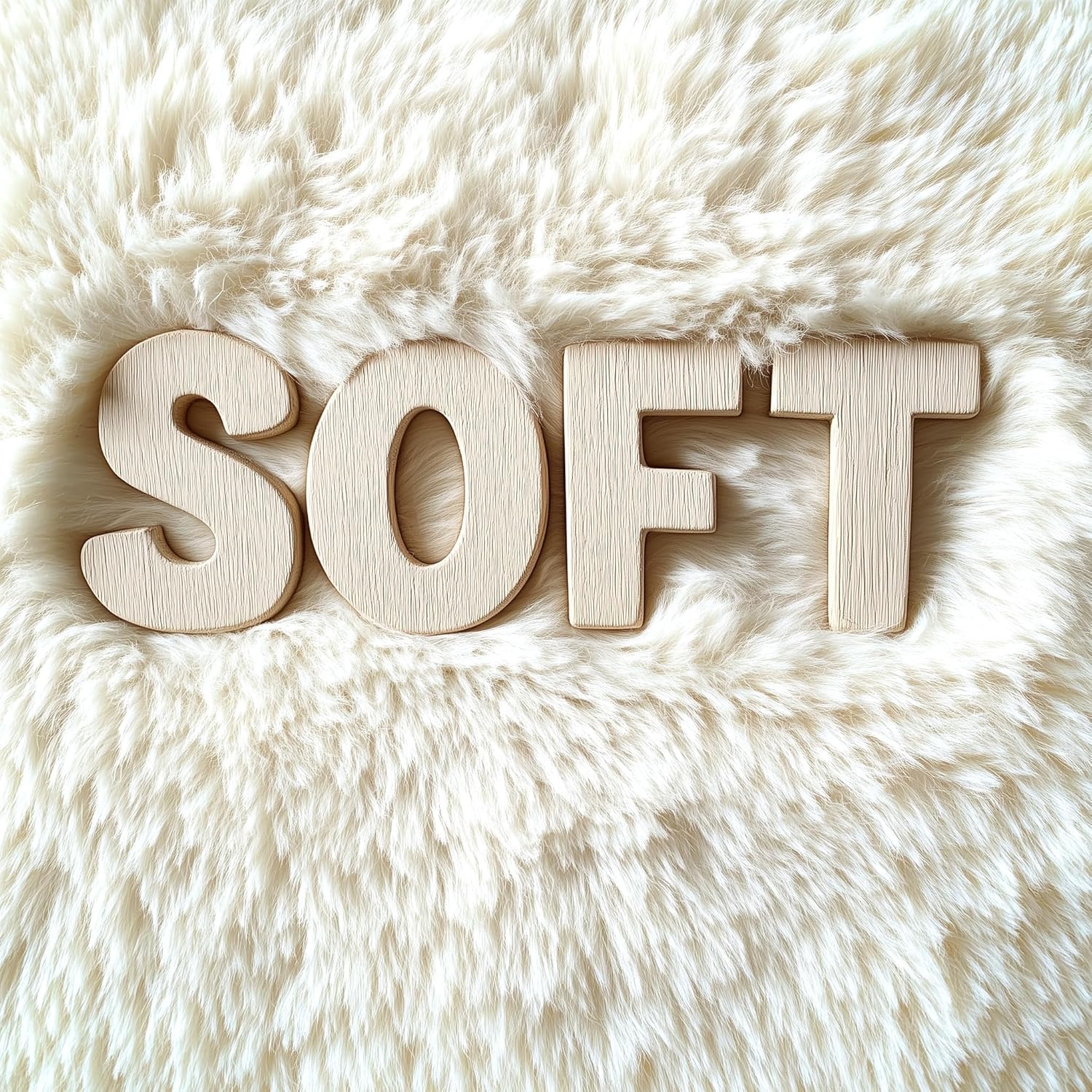 OLANLY Large Area Rug - Soft Fluffy Shaggy Carpet for Living Room & Bedroom | 6x8 ft, Ivory