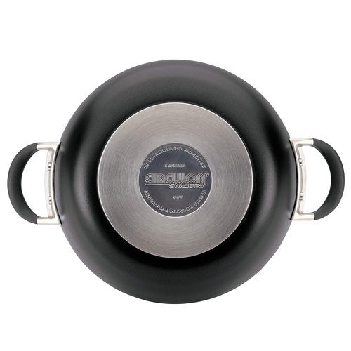Circulon Symmetry Hard-Anodized Nonstick Induction Casserole Pan with Lid, 5.5-Quart, Black