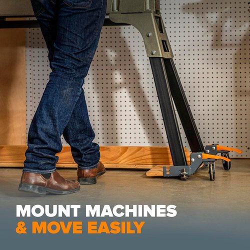 Bora Portamate Mobile Base Kit PM-1100 - Heavy-Duty Adjustable Dolly Roller Frame | 400 lb Capacity