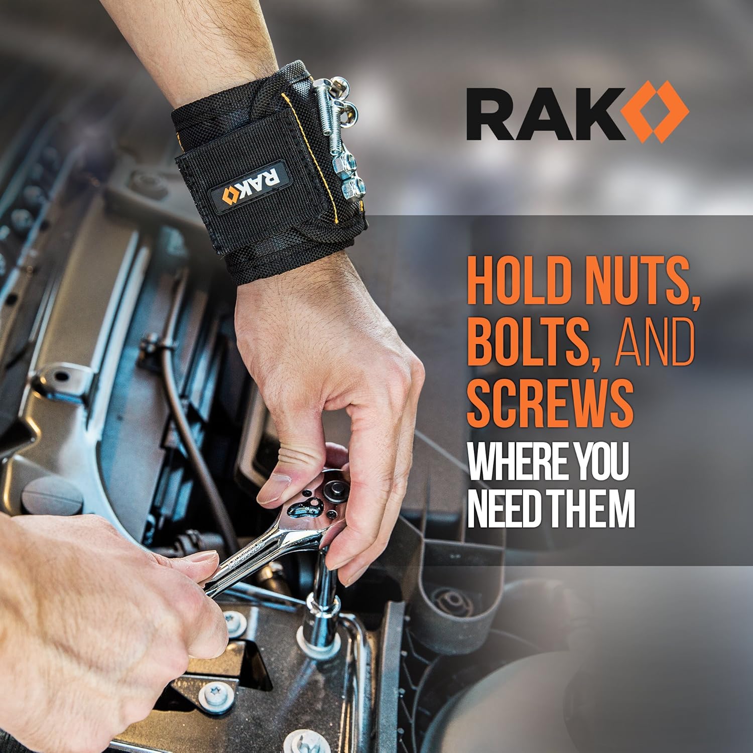 RAK Magnetic Wristband - Premium Tool Belt for Holding Screws & Nails | Perfect Gift for Men & Handyman