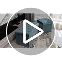Velvet Tufted Storage Ottoman Cube - Foldable Footstool with Padded Lid