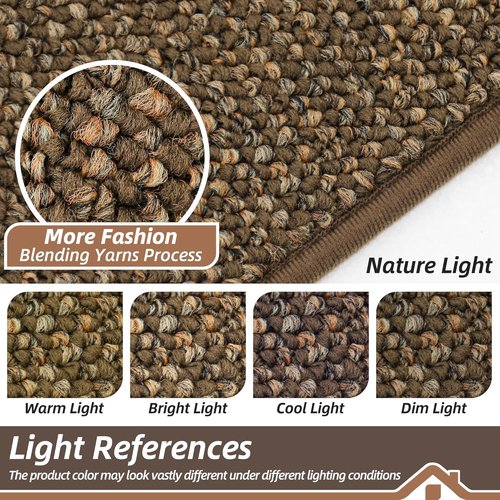 BEQHAUSE Dirt Trapper Door Mat - Non-Slip, Washable, Absorbent Entrance Mat | 20" x 48", Brown