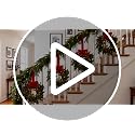 Dingion 12 Pcs 14'' Small Christmas Wreath for Cabinet Decoration with Bow - Set of 12