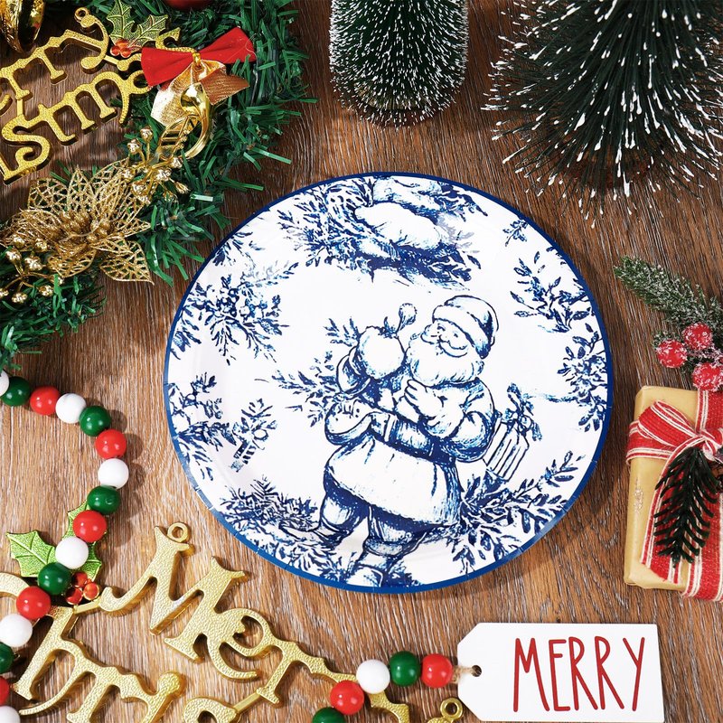 Whaline Pastel Smile Paper Plates 4 Designs Disposable Plates 9 Inch Dinner Dessert Plates for Birthday Wedding Party Supplies Table Decor, 40Pcs