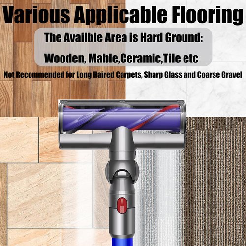 Arcets Vacuum Brush Head Attachment Compatible for Dyson V7 V8 V10 V11 V15 Replacement Part Electric Head for Hardwood Floor Carpets SV10 SV11 SV12 SV14