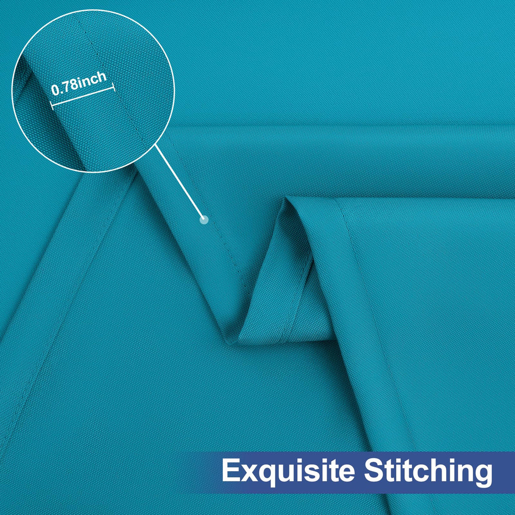 homing 4 Packs 8 Foot Rectangle Table Cloth, Waterproof Polyester Elastic Fitted Tablecloth, Washable Table Cover for Picnic, Camping, Outdoor (Teal, 30" x 96")