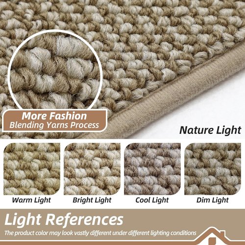 BEQHAUSE Dirt Trapper Door Mat - Non-Slip, Washable & Absorbent | 24" x 60" Light Beige Entryway Mat