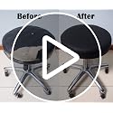 2PC Waterproof PU Bar Stool Covers - Anti-Slip Round Seat 17.5 Inch