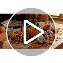 3-Piece Blue and White Fabric Pumpkin Set for Farmhouse Fall Decor