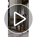 2-Tier Rolling Bar Cart with Mirrored Shelves, Wine and Glass Holders