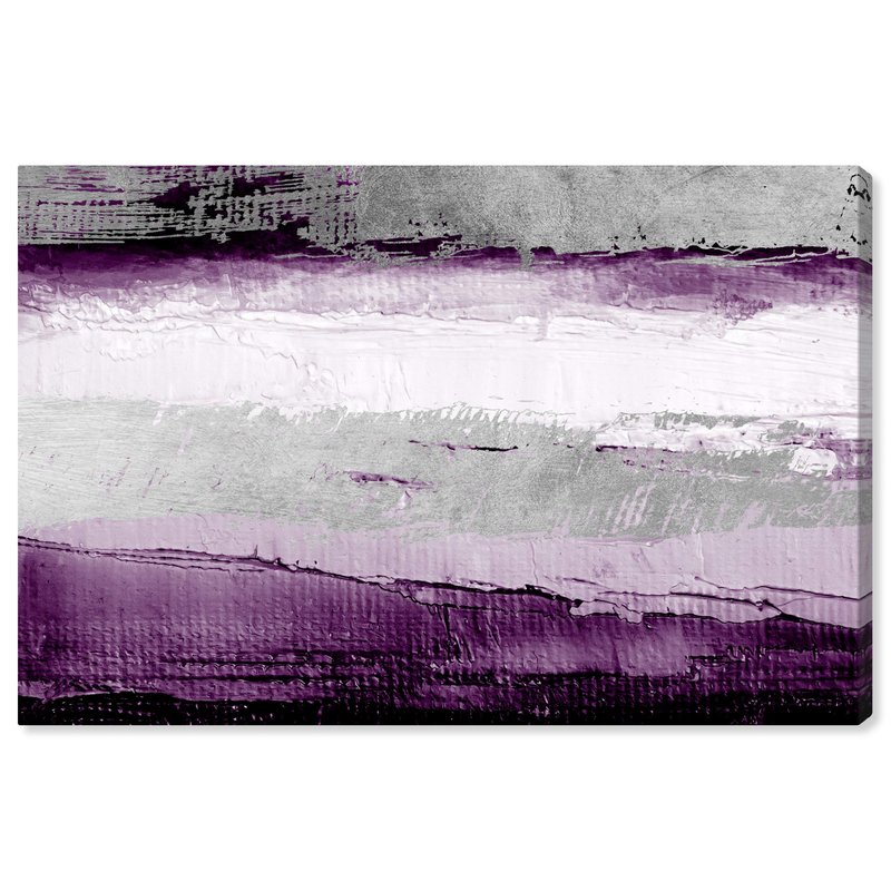 The Oliver Gal Artist Co. Abstract Wall Art Canvas Prints 'Envision and Elevate Violet' Home Décor, 15 in x 10 in, Purple, Gray