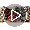 GnFlus Gold & Black Halloween Ball Wreath 13" Xmas Ornament Garland Decor