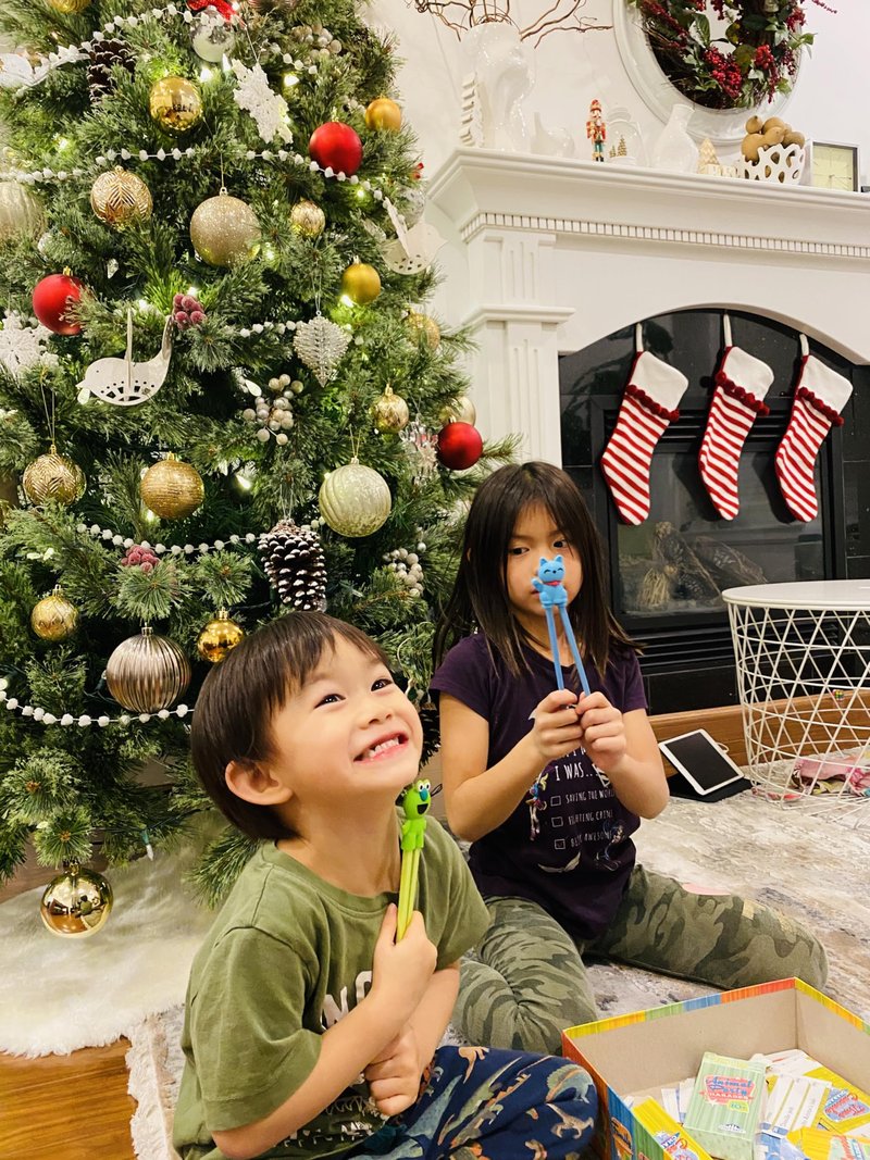 Kids Training Chopsticks for Toddlers, Kids and Adults with 4 Pairs of Removable Finger Helpers, Animal Design, BPA-Free, Dishwasher-Safe (Animals 4-Pack)