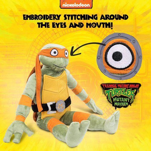 Jay Franco Nickelodeon Teenage Mutant Ninja Turtles Michaelangelo Plush Pillow Buddy - Super Soft Stuffed Character Pillow - Polyester Microfiber, 26 Inches