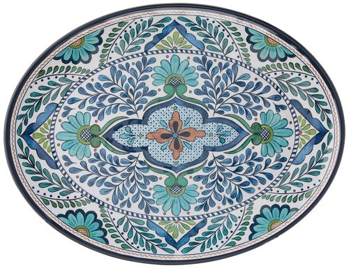 Certified International Talavera Melamine 18" x 13.5" Oval Platter, Multicolor