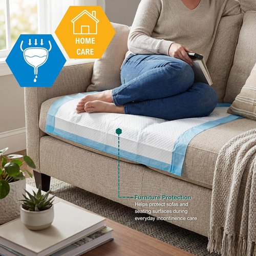 Med Pride Disposable Underpads - Super Absorbent Incontinence Pads | 23'' X 36'' | 25-Count for Kids, Adults, Pets