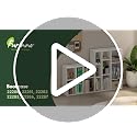 2-Tier Narrow Bookshelf, Slim Composite Wood Storage Shelf - White