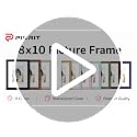 8x10 Black Picture Frame Set of 12 - Modern Gallery Wall Frames with Mat