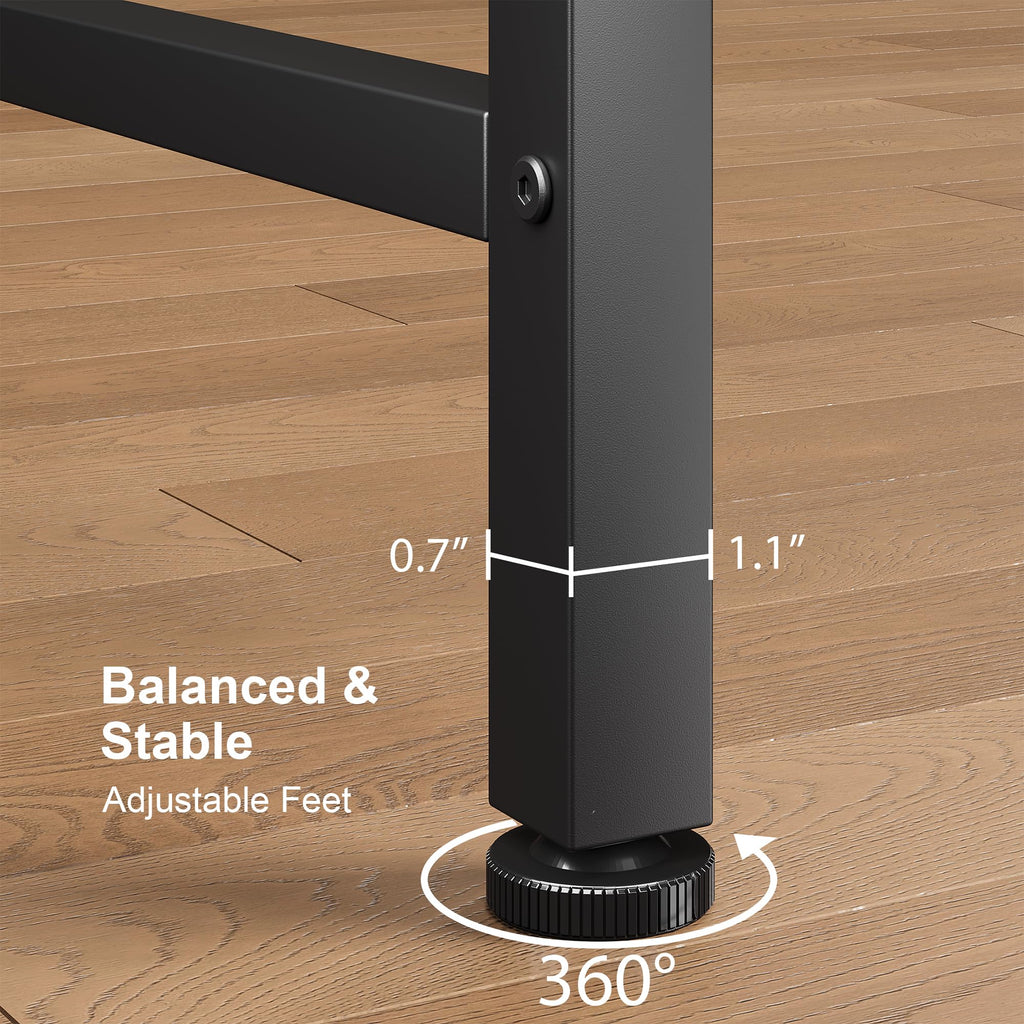 GAOMON Console Table, 2-Tier Entryway Table with Storage, 43" Narrow Sofa Table with V Design, Industrial Console Table for Entryway, Living Room, Hallway, Foyer, Corridor, Office-Black