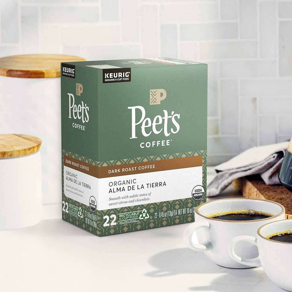 Peet’s Coffee Organic Alma De La Tierra K-Cup Pods - Dark Roast for Keurig Brewers | 22 Count