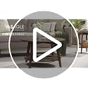 Round 2-Tier Coffee Table with Storage, Mid-Century Modern Center Table