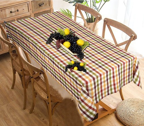Urban Villa Checkred Tablecloth Buffalo Check Table Cloth Tabletop Cover Kitchen Dining Tablecloth 100% Cotton Great Parties Wedding Holiday Dinner Rectangle 60X84 Inches 6-8 Seats Table Cloth