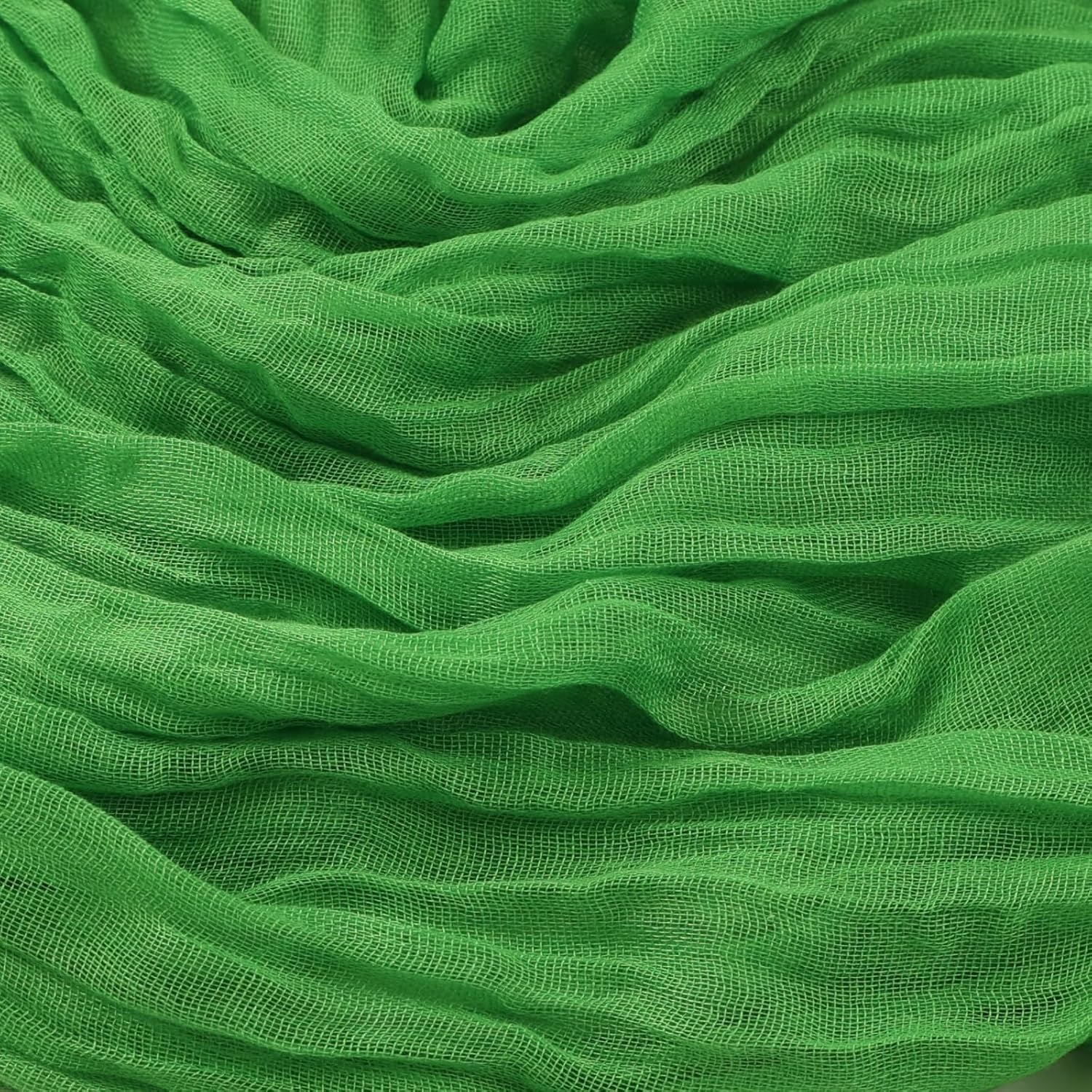 Skiennix 10ft Green Cheesecloth Table Runner - Rustic Sheer for Easter & Spring Celebrations