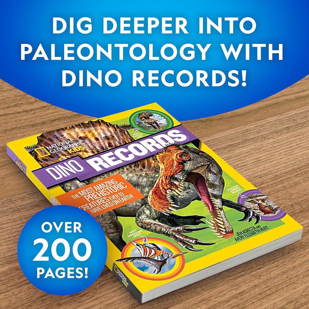 National Geographic Dino Fossil Dig Kit - Excavate Replica Dinosaur Tooth Fossil & Activity Book for Kids
