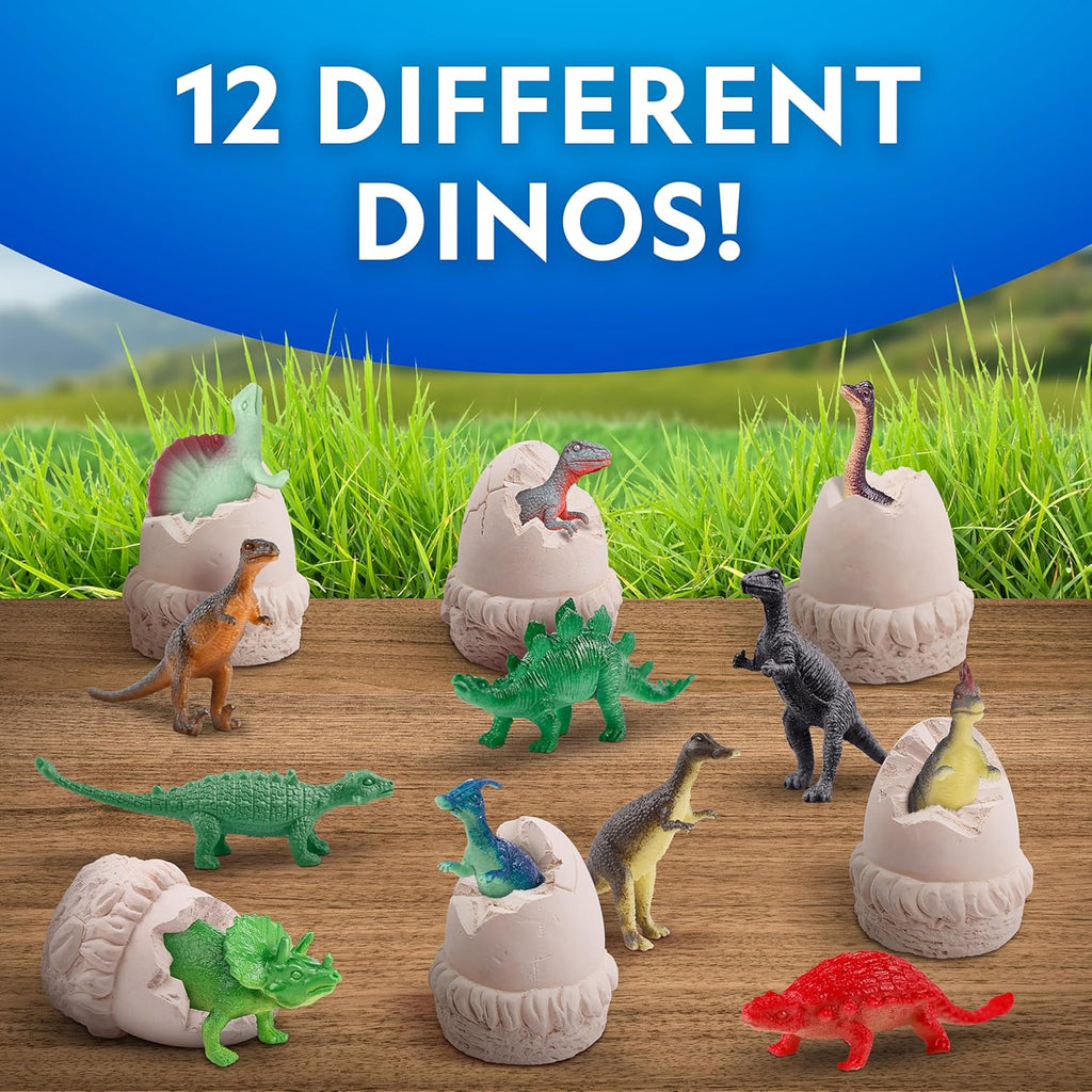 National Geographic Dinosaur Dig Kit - 12 Dino Shaped Dig Bricks with Figures & Excavation Tools | STEM Toy for Kids