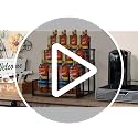 3-Tier Coffee Syrup Organizer Rack for 12 Bottles - Countertop Stand