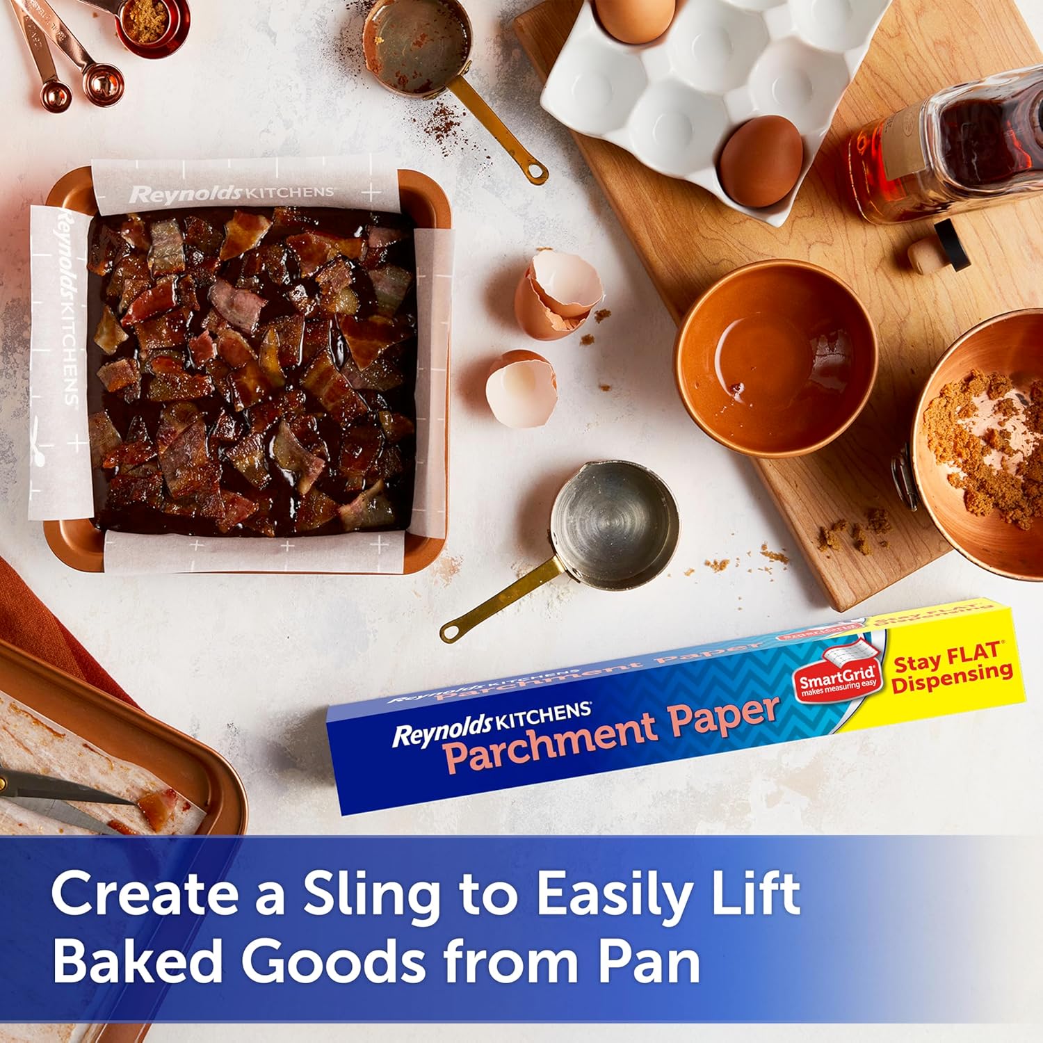 Reynolds Kitchens Parchment Paper Roll - Non-Curling Baking Paper, Oven Safe to 425°F | 36ft x 15in