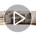 43-Inch Console Table with Charging Station and 3 Fabric Drawers