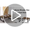 Wooden Step Stool for Adults and Kids, Heavy Duty 350lb Capacity Foot Stool